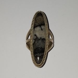 .925 PICTURE JASPER RING
